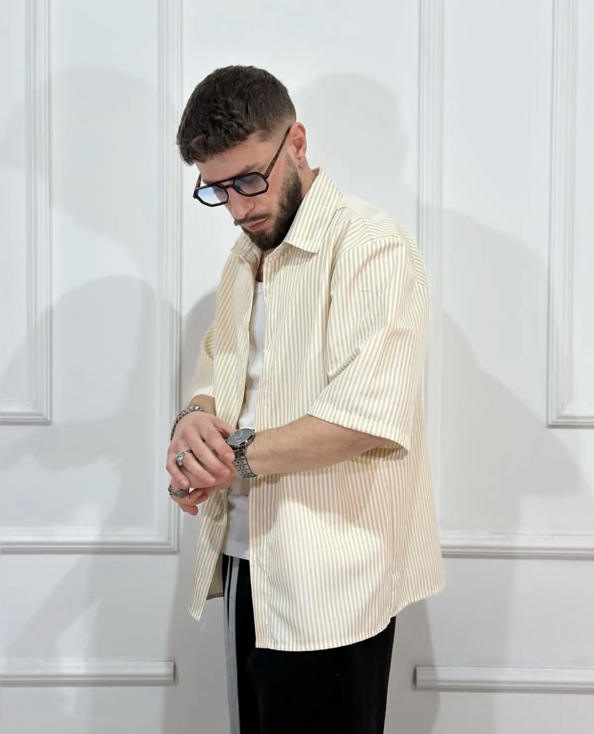 Camicia Rio cammello laterale