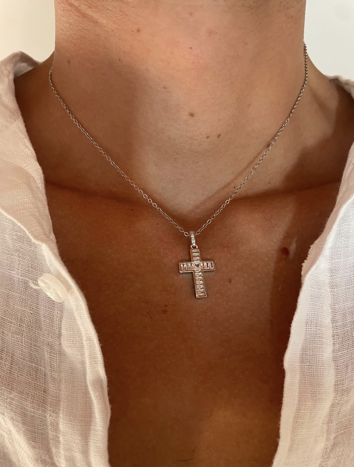 Collana croce argento 2
