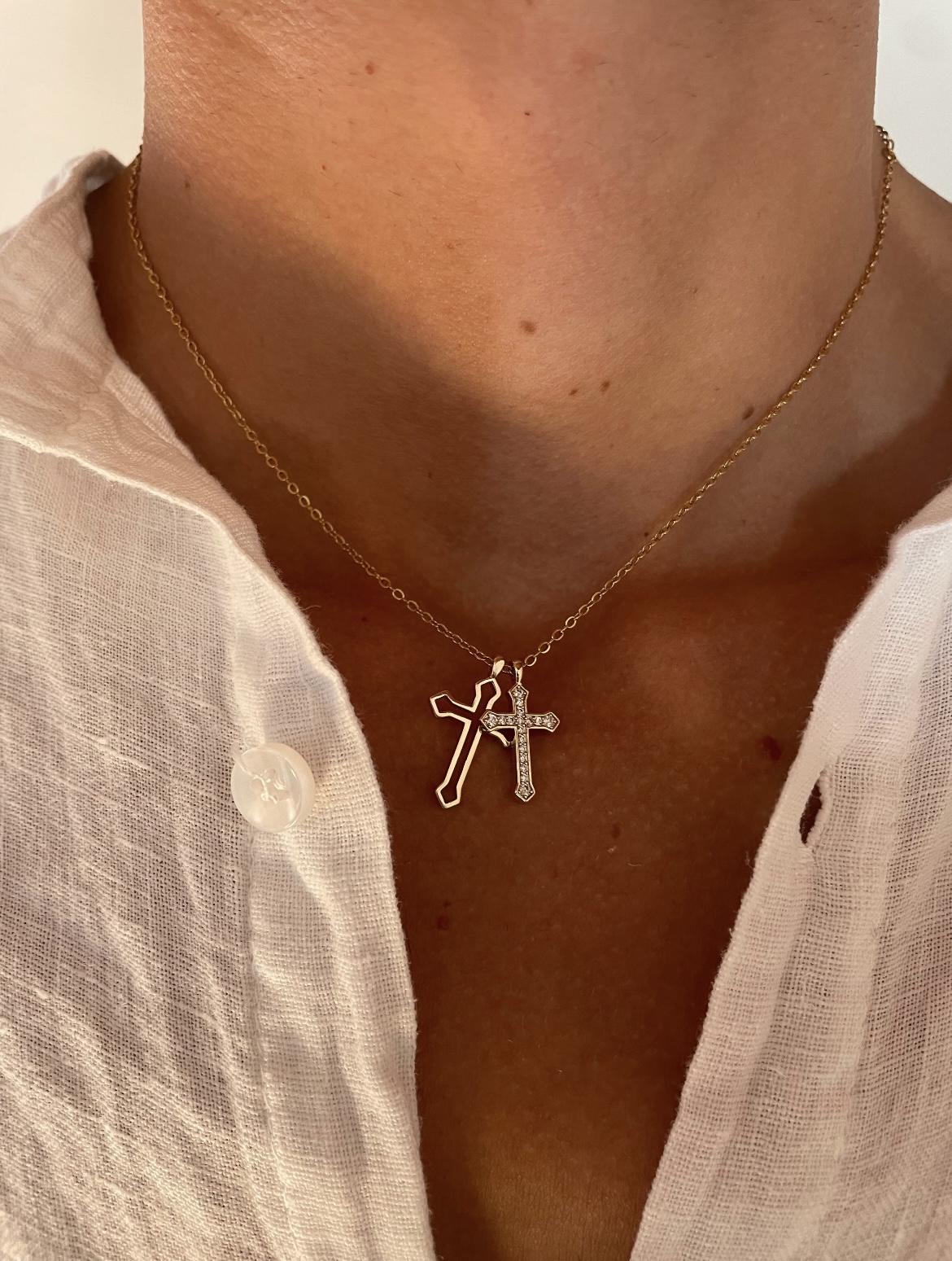 Collana croce oro