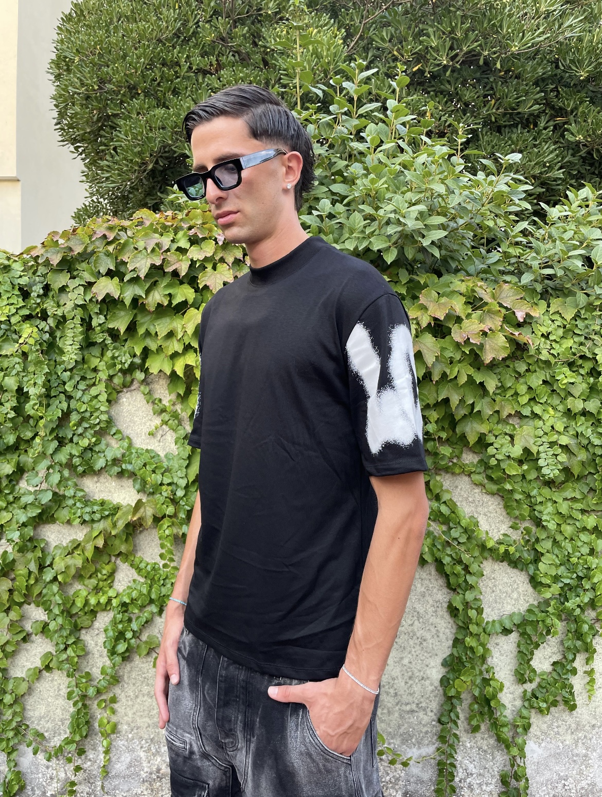 T-shirt Los Angeles nera avanti